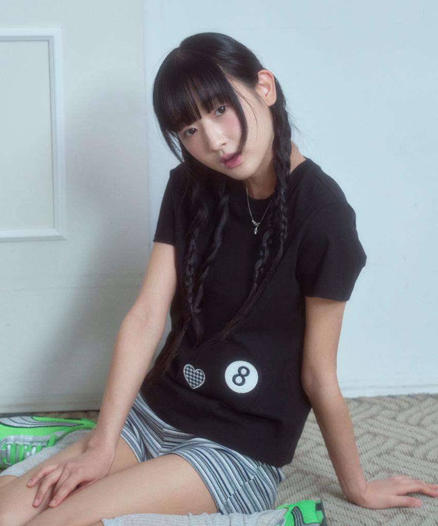 Loginaenloji 8-Ball Check Heart Point T-Shirt Black
