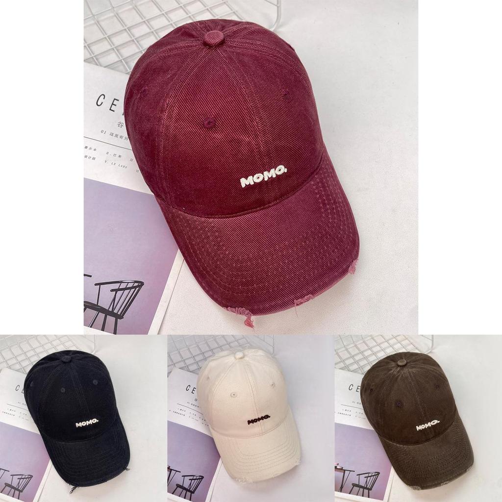 Letter Embroidery And Ripped Design Summer Sun Shading Baseball Cap For Women