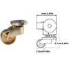 Set of 2 Industrial Brass Swivels Casters Sturdy Wheel Convenient Accessory Portable for Trolleys Plant Stands Storage