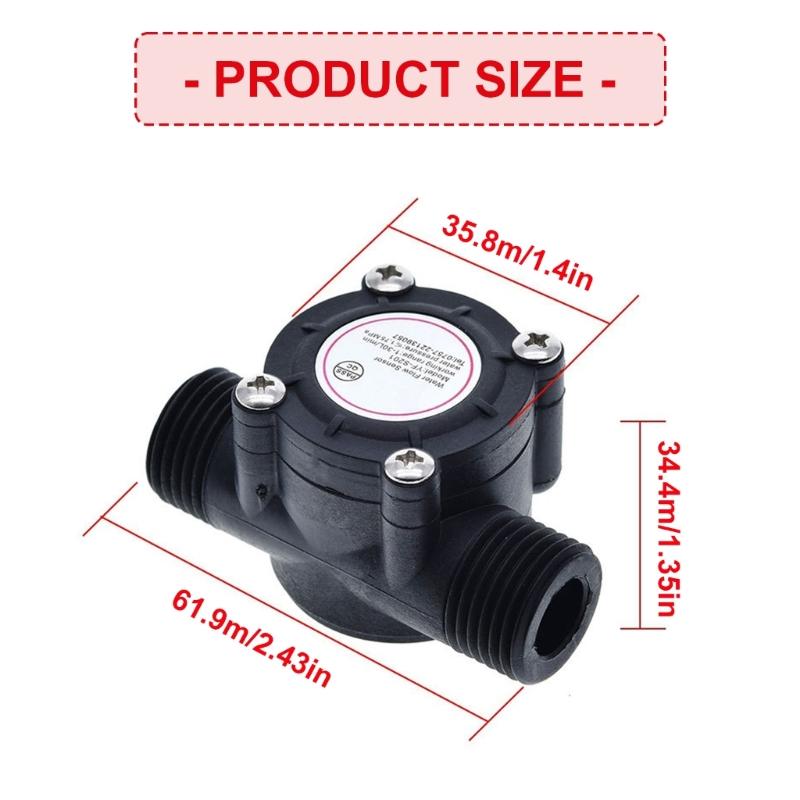 Accuracy Liquid Flows Meter with Hall Effect Technology G1/2 Fitting for Immediate Monitoring In Hot Water Systems