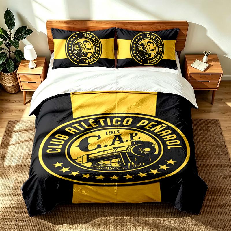 Club Atletico Penarol (14) 3pc set suitable for master bedrooms soft and comfortable an ideal gift for family and friends Includes one duvet cover and
