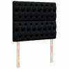 Vidaxl Continental Bed With Mattress, Black, 120X190 Cm, Fabric