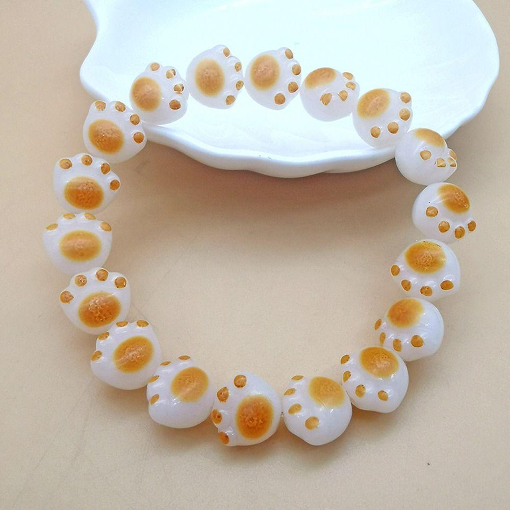 Paw Beads Resin Fashion Jewelry Niche Design Ins Style Bracelet Hand Strap Hand Rope Women Bracelet