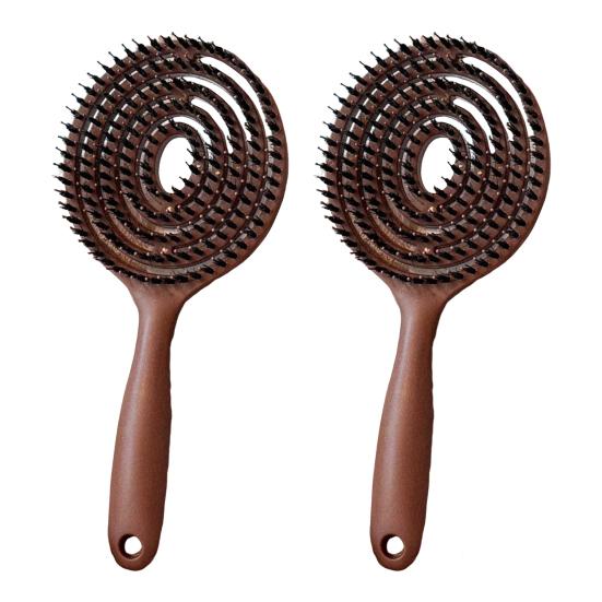 1/2Pcs Vented Scalp Massage Brush Ergonomic Handle Anti-static Thin Thick Curly Long Hair Comb Men Women Hair Styling Detangling Comb