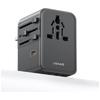 Ładowarka Sieciowa Usams Travel Adapter  Cc310 3Xusb-C 70W 4W1 Us/Au/Eu/Uk Czarny