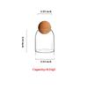 550ML/18Oz runde Korkglasflasche Vorratsglas Nussvorratsglas Kaffeebohnenglas rund transparent