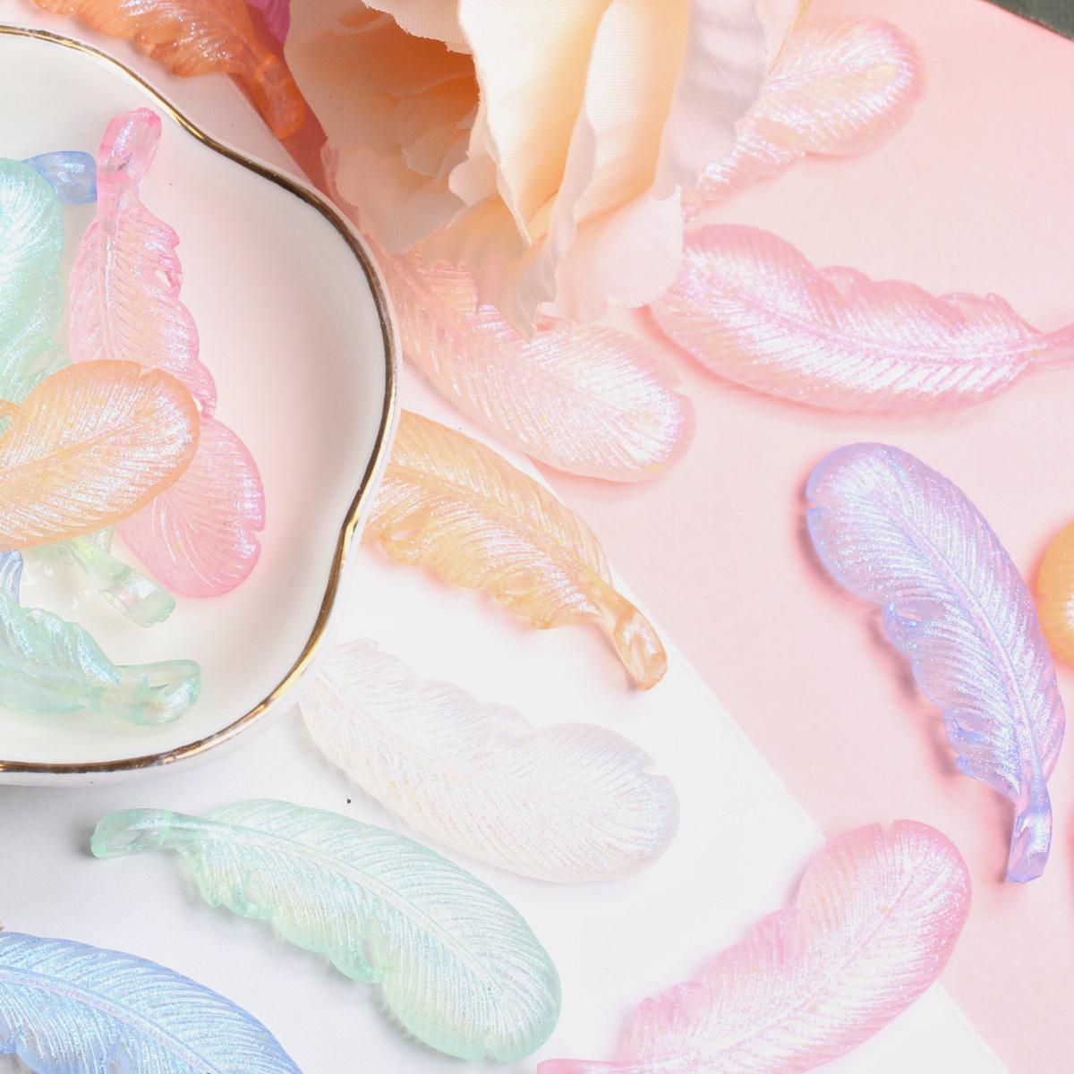 

Подвеска из перьев полупрозрачные светящиеся светлые цветные серии Изготовление ювелирных изделий 50 шт. Ожерелье Серьги DIY Бусы ручной работы Материалы Аксессуары Креативные