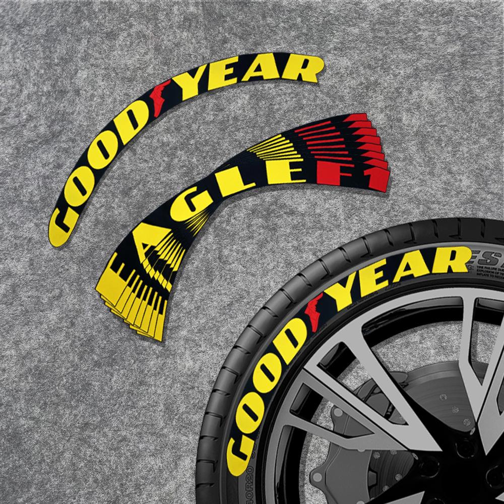 One-Piece Reflective 3D PVC Tire Letter Sticker - Personalized Car Modification
