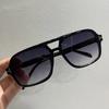 Vintage Classic Brand Designer Double Bridge Square Sunglasses Women For Men Male Luxury Sun Glasses Punk Big Frame Shades UV400