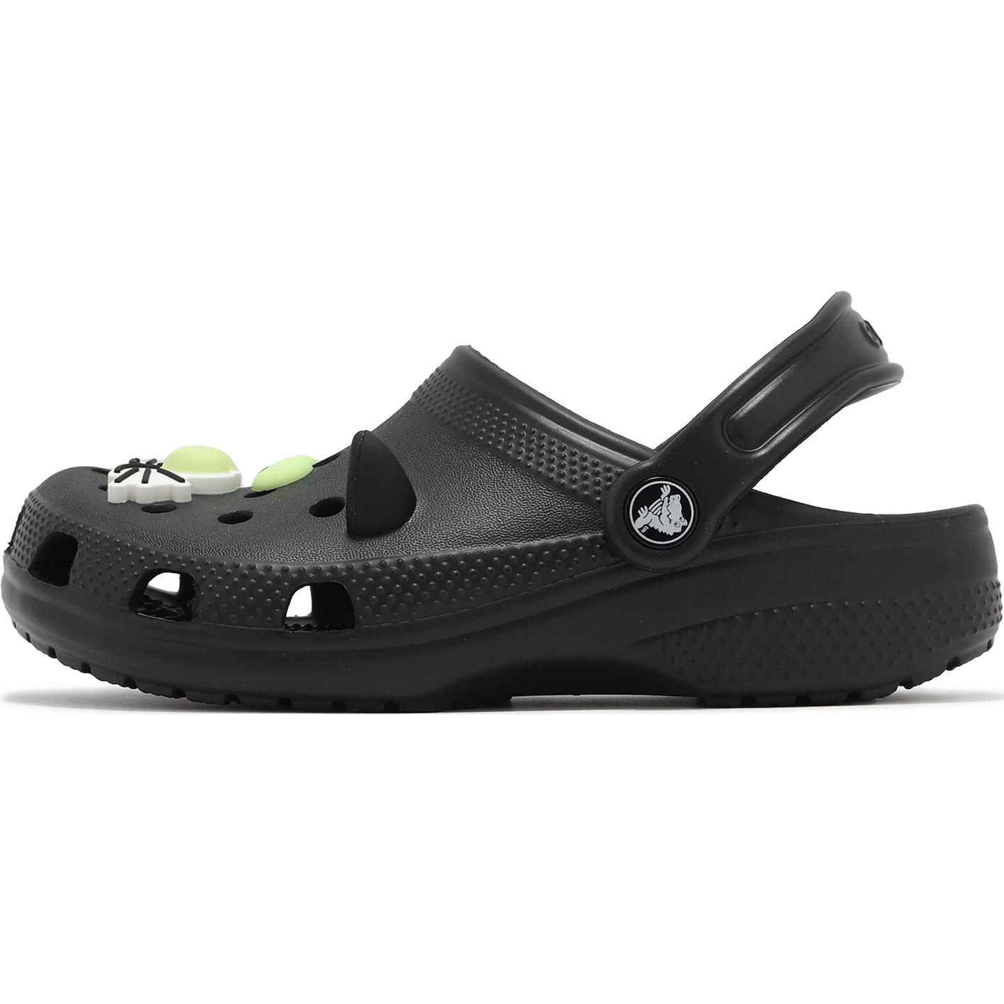 Crocs Classic Glow Black Cat Clog Comfortable Toddler Shoes Baby clogs 210387001 29-30