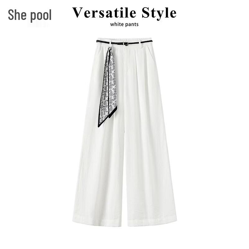 Women s High-Waisted Loose Wide-Leg Cropped Casual Pants 2XL