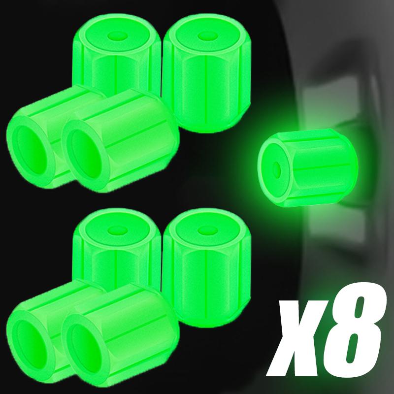 4/8/16 ks Auto Svítící Víčko Ventilku Pneumatiky Fluorescenční V Noci Svítící Motocykl Kolo Tryska Kola Víčka Ventilků Pneumatiky Automobilu Svítící Víčka