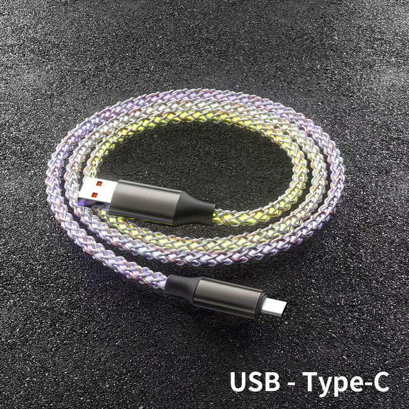 

RGB Gradient Multi-Connector Fast Charging Cable with Running Light