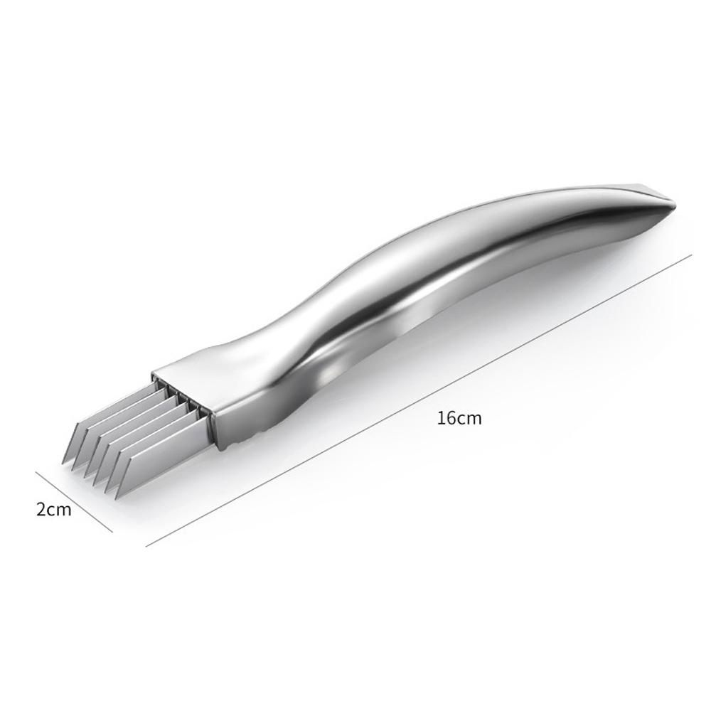 Kuchyňský multifunkční nůž na krájení cibule Struhadla Nářadí na zeleninu Nerez Strouhaný sekáček Kráječ na ostrý zelený řez