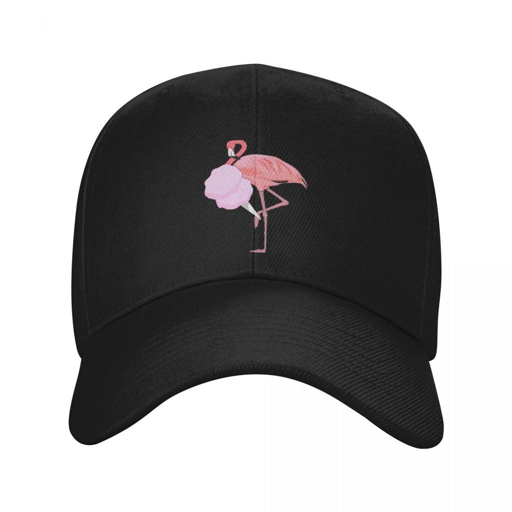 Süße Rosa Flamingo Baumwollzucker essen Baseballkappe benutzerdefinierte Mütze Schutzhelm Herren Tennis Damen