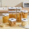 Pressversiegelte Lebensmittelaufbewahrungsbox Trockenmüsli Getreide Eimer Spender Feuchtigkeitsdichter Küchenbehälter für Snack Nüsse Müsli