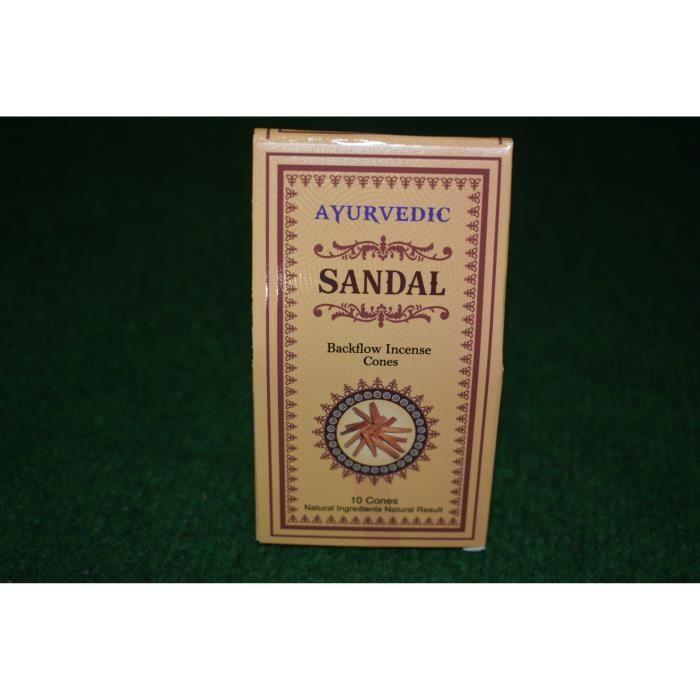 Cônes d'encens - Ayurvedic - Bois de Santal - Relaxant - Méditation - Marron