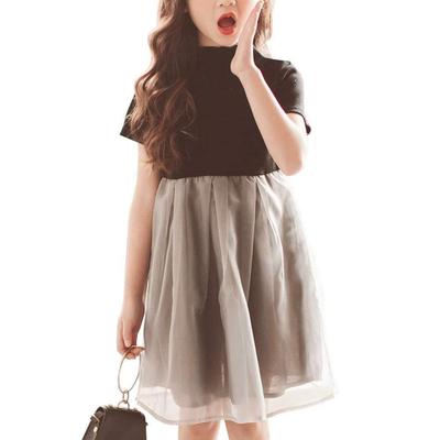 Weileenice Size Kids Entrance Tulle Dress Children's Dress, Girls, Black, 90, Gray, Dress, Formal, Recital, Wedding, Toddler, Shichi-Go-San, Ceremony,