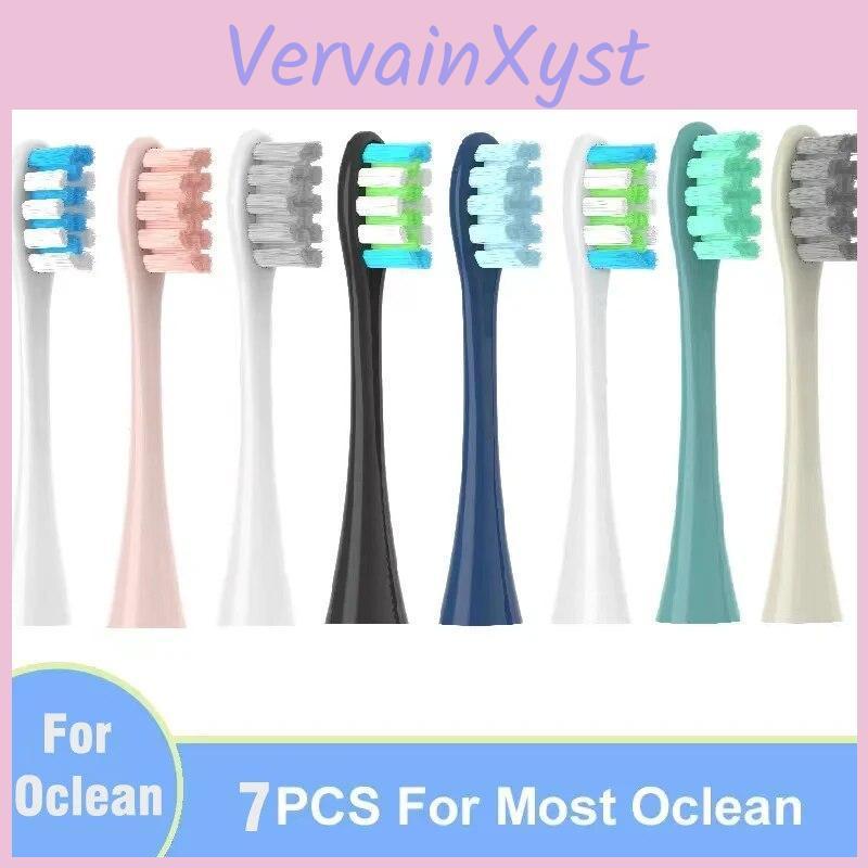 Vacuum Sonic Bristle 7pcs Toothbrush Replacement Heads For Oclean Flowx X Pro Z1 F1 One Air 2 Se Brush Heads Soft Dupont