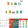 Christmas Party Cake Flags Plugin Set With Cartoon Design For Holiday Celebration And Dessert Decor