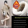 2025 Women's Winter Fleece-Lined Snow Boots - Thickened Ankle Martin Style, Warm & Sporty for Students