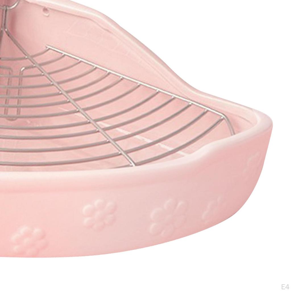 Kaninchen-Katzentoilette Eckschale Töpfchen Haustiertoilette für Meerschweinchen Hamster Kaninchen Frettchen