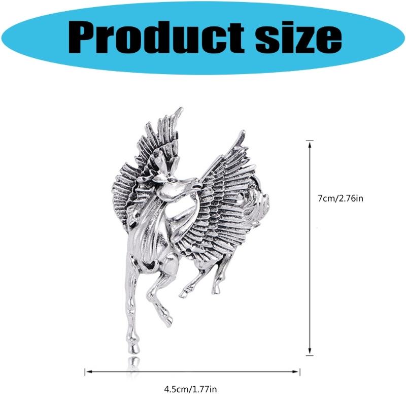 Elegant Pegasus Brooch Made from Sturdy Plated Alloy Symbolizing Freedom Perfect for Stylish Accessories