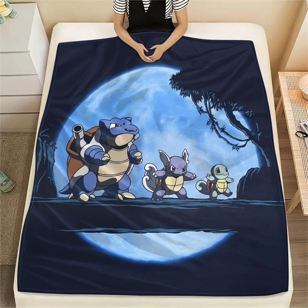 Pokémon Cartoon pattern Flannel Blanket, High quality Comfortable for All Seasons, Home Decor, Warmth and Comfort, Perfect for Gifts.