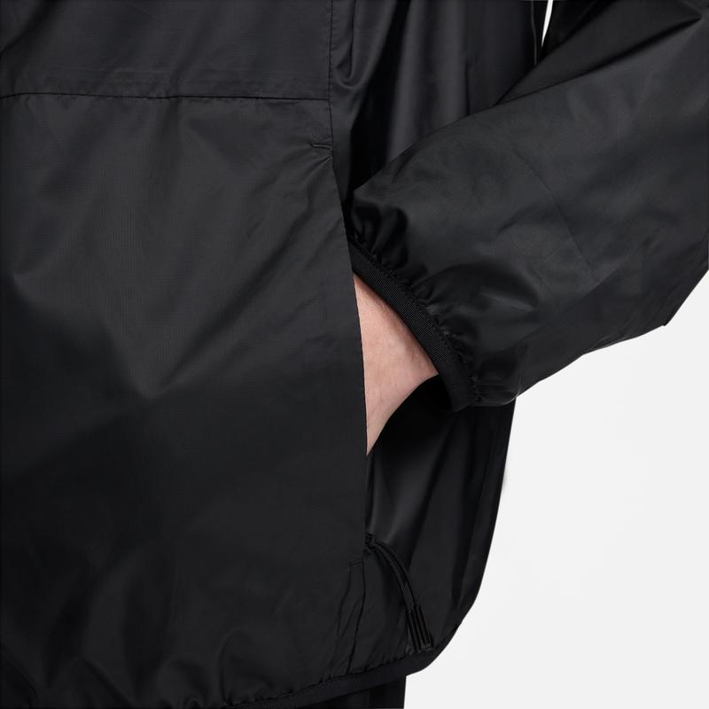 Nike Brasil Team Buchstaben Logo Bestickte Stehkragen Raglan Langarm Fußballjacke Herren Jacke Schwarz FZ8359-010