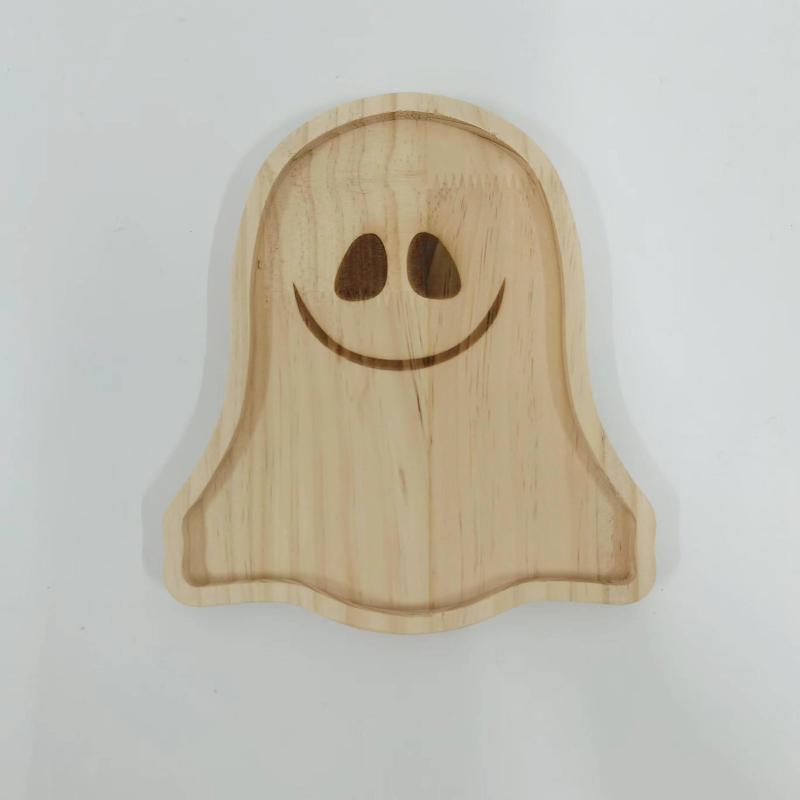 

Halloween Ghost Shaped Tray, Wooden Ghost Tray, Fruit Tray, Snack Dessert Board, Snack Tray, Kitchen Tools, Halloween Decoration