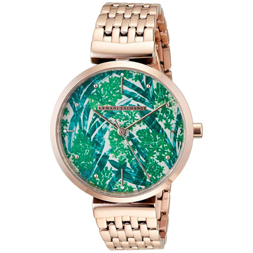

Armani Exchange Three-Hand Rose Gold-Tone Stainless Steel Watch