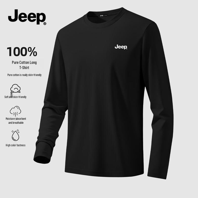 Мужская футболка JEEP с длинным рукавом из чистого хлопка M