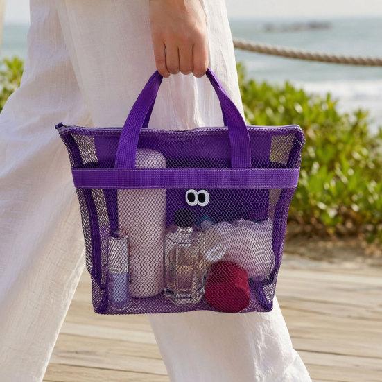 Summer Beach Tote Big Eyes Mesh Bag Sand-proof Waterproof Large Lightweight Travel Bag