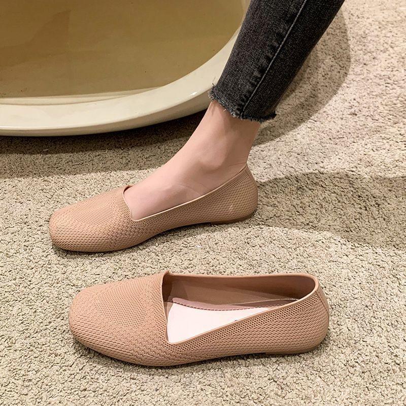 Europäische und amerikanische flachsohlige Einzelschuhe lässige hohle Damen-Flachschuhe vielseitige Schuhe Damenschuhe neue Sommer- und Herbstmodelle