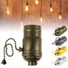 E26 / E27 Socket Vintage Retro Lamp Holder Aluminum Bulb Light Screw Sockets 4 Colors with Switch 110V/220V