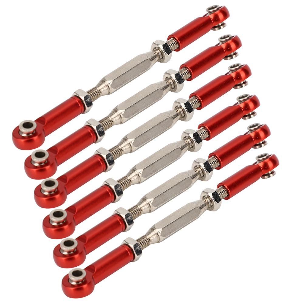 6 pcs 81mm Aluminum Servo Links Tie Rod Set for RC Car Accessories