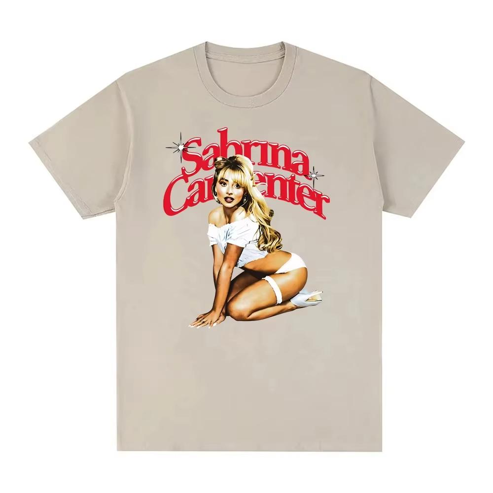 Sabrina Carpenter 2026 NewTShirt High Quality Teeshirt Sleeve WomenUnisex Cotton Gothic Tshirt Round Neck Summer Tees