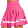 Women's Pleated Tennis Skirt with Pockets and Built-in Shorts - High-Elastic Golf Sports Skort