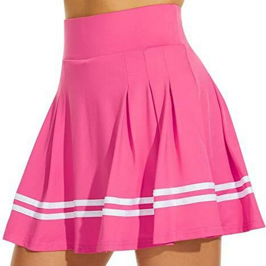 Women's Pleated Tennis Skirt with Pockets and Built-in Shorts - High-Elastic Golf Sports Skort