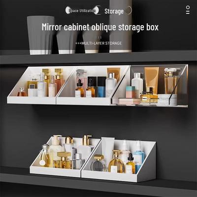 Nástěnná koupelnová zrcadlová skříňka s úložným prostorem na kosmetiku