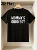 Unisex T-shirt 2D Flat Cozy Parent- Text Pattern Men'S Short Sleeve Summer Breathable Loose Round Neck T-Shirt Blac