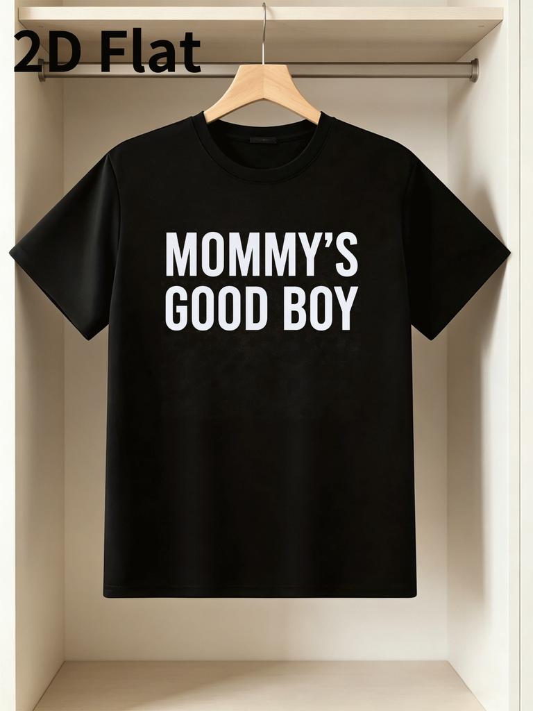 Unisex T-shirt 2D Flat Cozy Parent- Text Pattern Men'S Short Sleeve Summer Breathable Loose Round Neck T-Shirt Blac