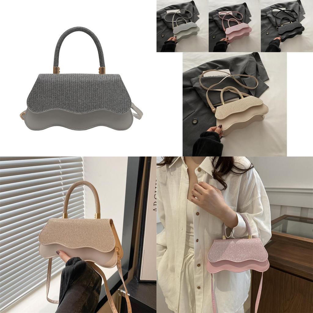 Chic Pu Leather Small Square Bag In Black Silver Pink And Khaki For Everyday Use
