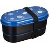 KSX2 Two-Tier Bento Box, 630ml, with Drawstring and Chopsticks, Made In Japan, Fukuusagi (Fuku Usagi) Design, Navy Blue