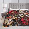 Alastor Game VOX H-Hazbin Hotel Blanket Airplane Travel Flannel Bedding Throws For Living Room Super Warm Bedspread Gift
