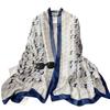 Wanma Pentium new cotton and linen feel printed scarf women's autumn and winter fashion versatile shawl thermal air conditioning outside the room
