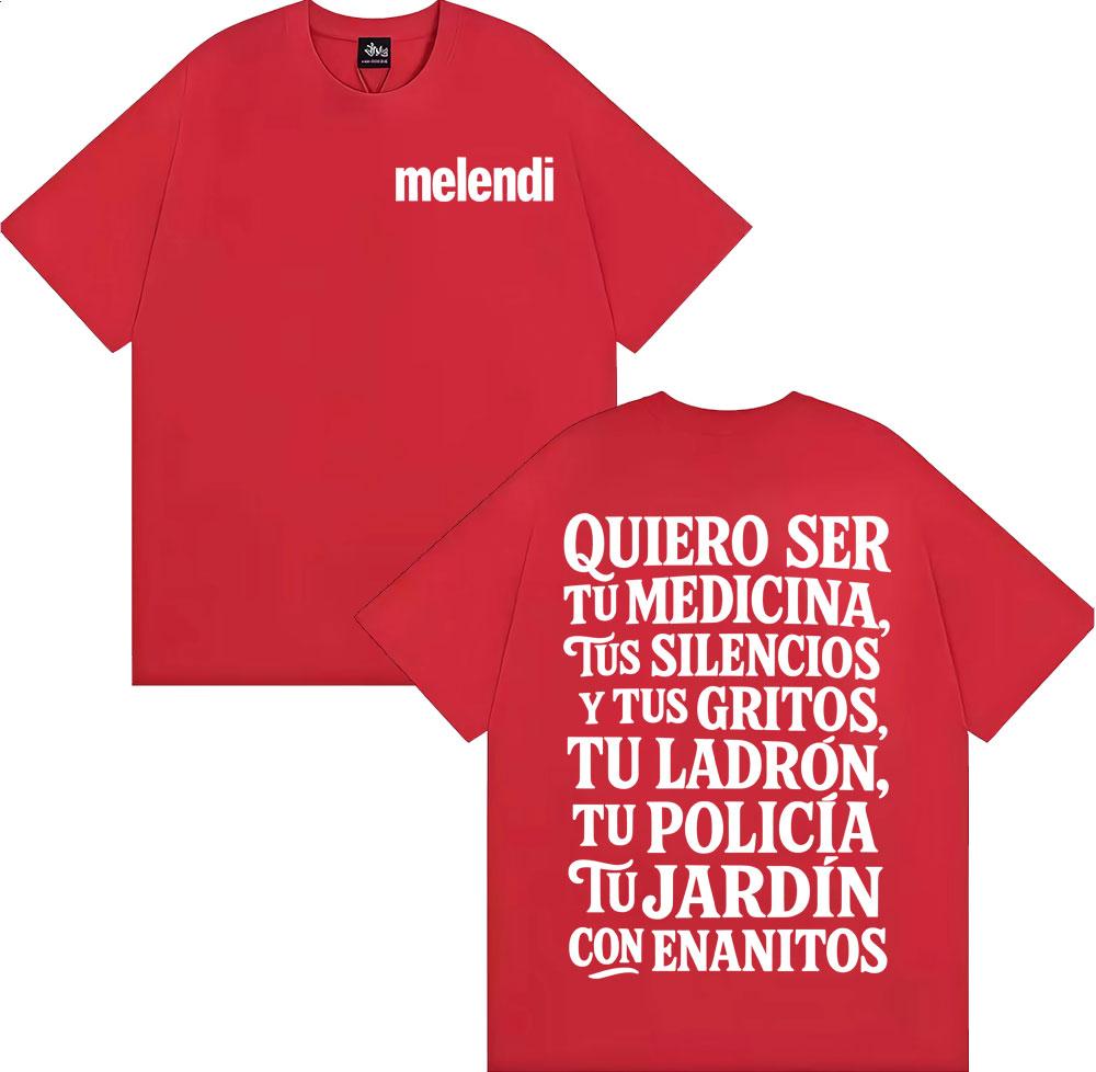 Rapper Melendi Jardín Con Enanitos Graphic T Shirts Mens Clothing Fashion Vintage Tshirt Summer Tops Cozy Short Sleeve T Shirt