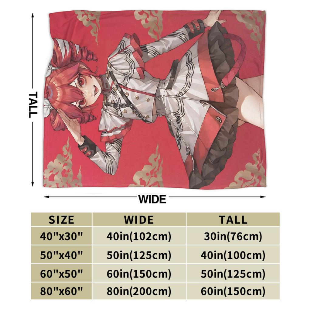 Kasane Teto Blanket Anime Vtuber Wool Awesome Warm Throw Blanket for Chair Covering Sofa Spring Autumn