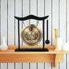 Copper Gong With Mallet Sturdy Handicraft Vintage Pattern Brass nament Desktop Figurines Miniatures Chinese