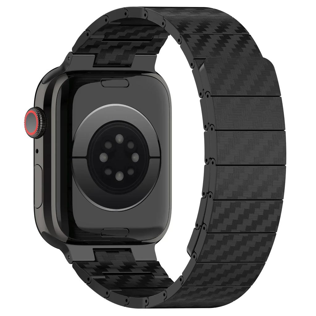 Luxury Magnetic Bracelet For Apple Watch 9 Ultra 2 49mm Carbon Fiber Strap For iWatch Series 8 7 45 41mm 44mm 42mm 6 543 SE Band